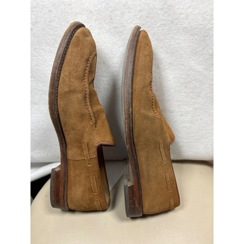 Charles Tyrwhitt Loafers Mens 8 Tan Brown Good Suede Slip On SHB0272CBR